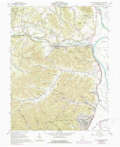 United States Geological Survey West Portsmouth, OH (1961, 24000-Scale) digital map