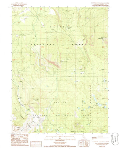 United States Geological Survey West Prospect Peak, CA (1985, 24000-Scale) digital map