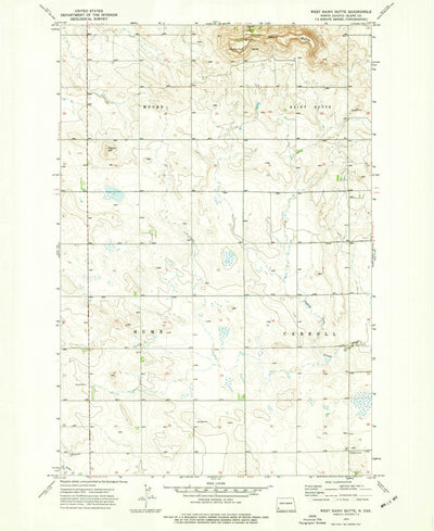 United States Geological Survey West Rainy Butte, ND (1973, 24000-Scale) digital map