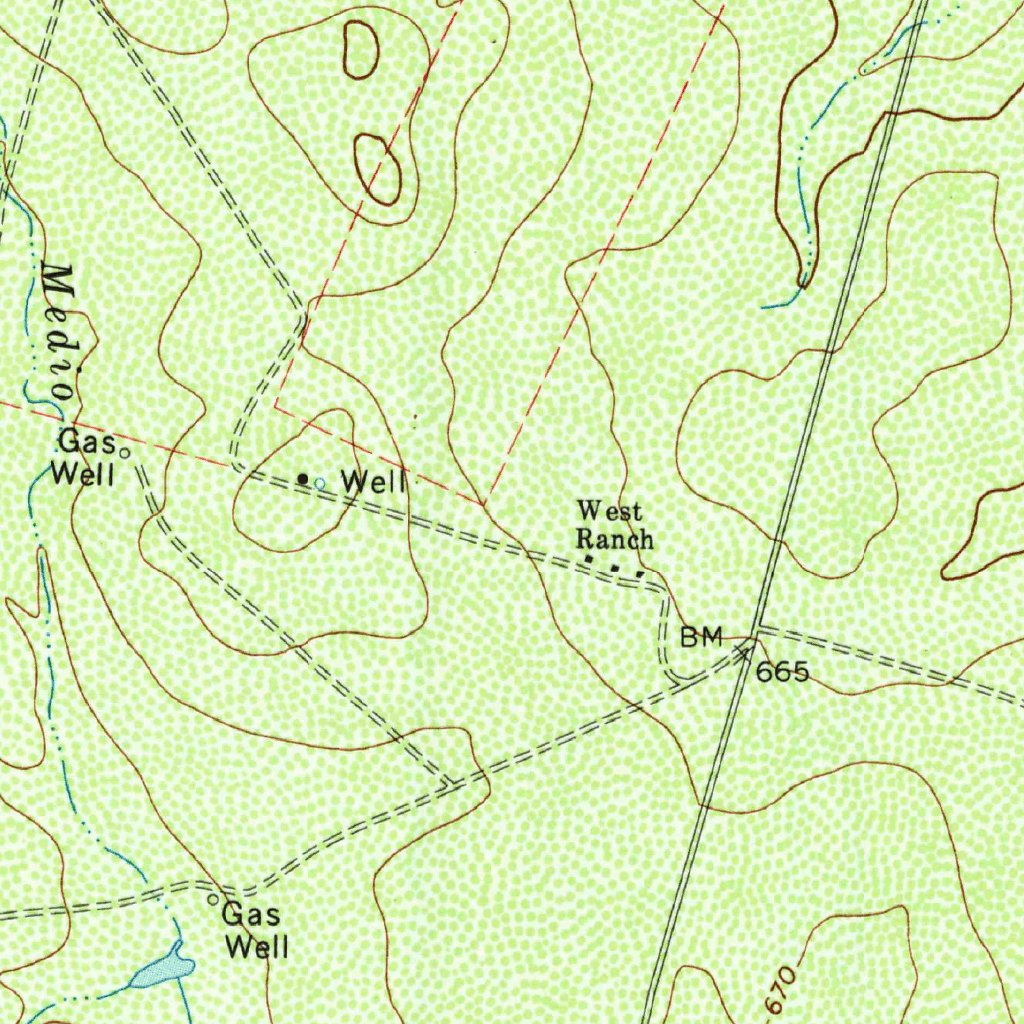 Amk Ranch Map West Ranch, TX (1974, 24000-Scale) Map by United States Geological ...