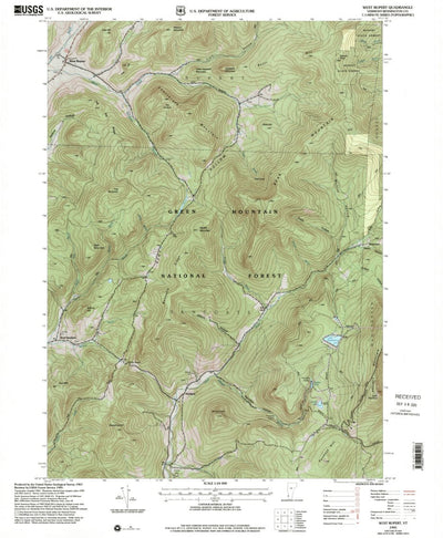 United States Geological Survey West Rupert, VT (1995, 24000-Scale) digital map