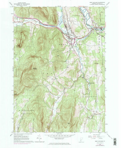 United States Geological Survey West Rutland, VT (1964, 24000-Scale) digital map