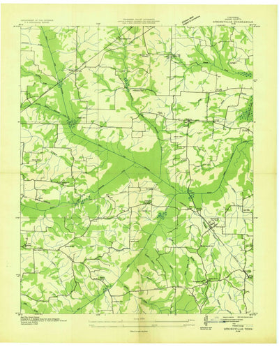 United States Geological Survey West Sandy Dike, TN (1936, 24000-Scale) digital map