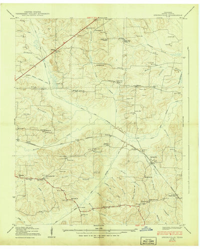 United States Geological Survey West Sandy Dike, TN (1938, 24000-Scale) digital map
