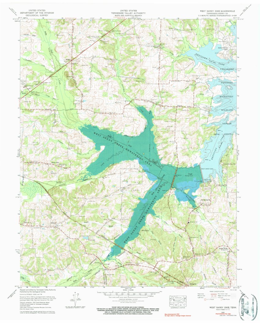W Sandy Map West Sandy Dike, TN (1965, 24000-Scale) Map by United States Geological ...