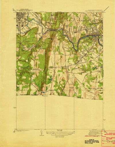 United States Geological Survey West Springfield, MA-CT (1938, 31680-Scale) digital map