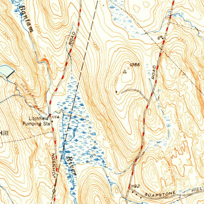 United States Geological Survey West Torrington, CT (1951, 31680-Scale) digital map