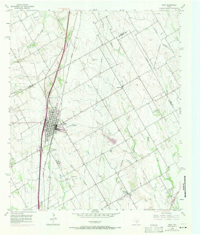 United States Geological Survey West, TX (1956, 24000-Scale) digital map