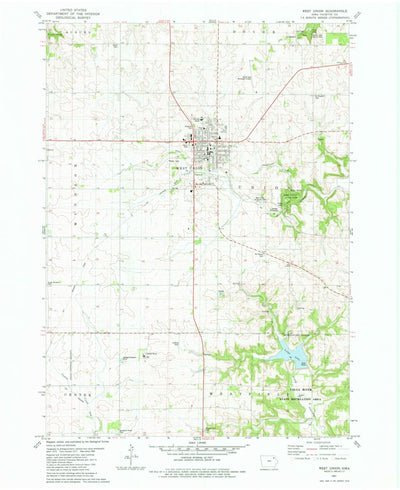 United States Geological Survey West Union, IA (1981, 24000-Scale) digital map