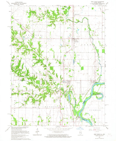 United States Geological Survey West Union, IL-IN (1966, 24000-Scale) digital map