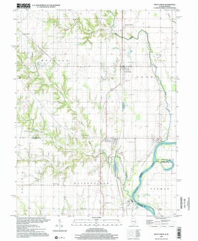 United States Geological Survey West Union, IL-IN (1998, 24000-Scale) digital map
