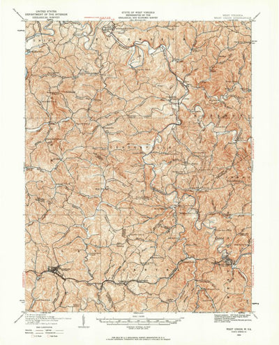 United States Geological Survey West Union, WV (1924, 62500-Scale) digital map