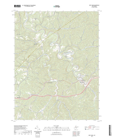 United States Geological Survey West Union, WV (2023, 24000-Scale) digital map