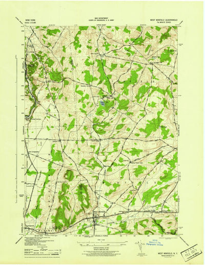 United States Geological Survey West Winfield, NY (1945, 31680-Scale) digital map