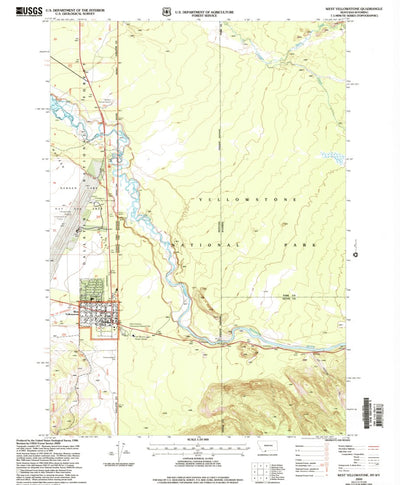 United States Geological Survey West Yellowstone, MT-WY (2000, 24000-Scale) digital map