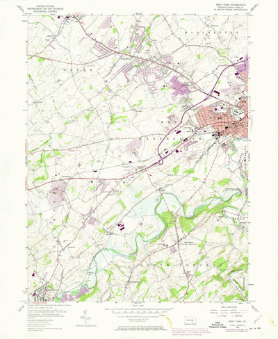 United States Geological Survey West York, PA (1954, 24000-Scale) digital map