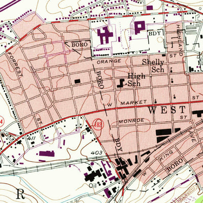 United States Geological Survey West York, PA (1954, 24000-Scale) digital map
