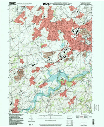 United States Geological Survey West York, PA (1998, 24000-Scale) digital map