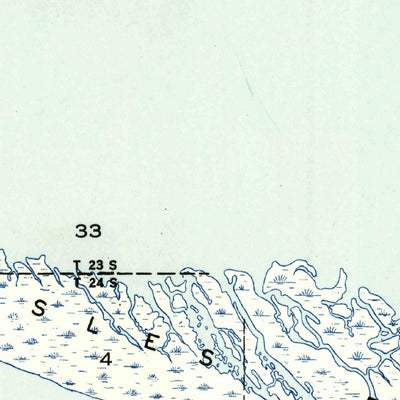 United States Geological Survey Western Isles Dernieres, LA (1947, 31680-Scale) digital map
