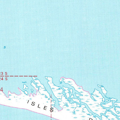 United States Geological Survey Western Isles Dernieres, LA (1953, 24000-Scale) digital map