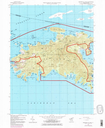 United States Geological Survey Western Saint John, VI (1958, 24000-Scale) digital map