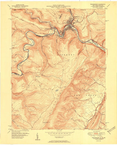 United States Geological Survey Westernport, MD-WV (1951, 24000-Scale) digital map