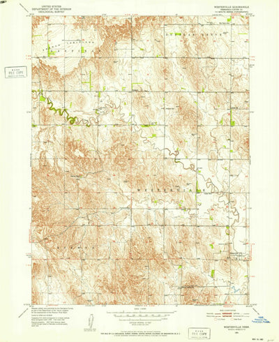United States Geological Survey Westerville, NE (1951, 24000-Scale) digital map