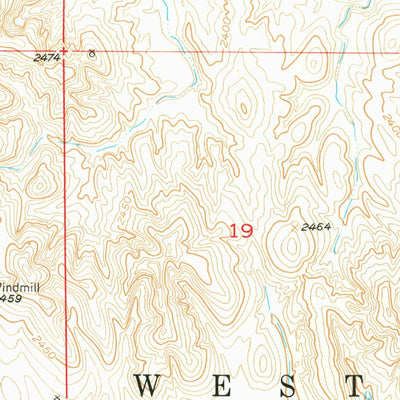 United States Geological Survey Westerville, NE (1974, 24000-Scale) digital map
