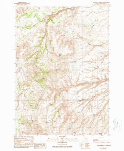 United States Geological Survey Westfall Butte, OR (1990, 24000-Scale) digital map