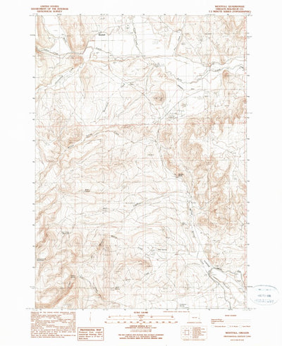 United States Geological Survey Westfall, OR (1990, 24000-Scale) digital map