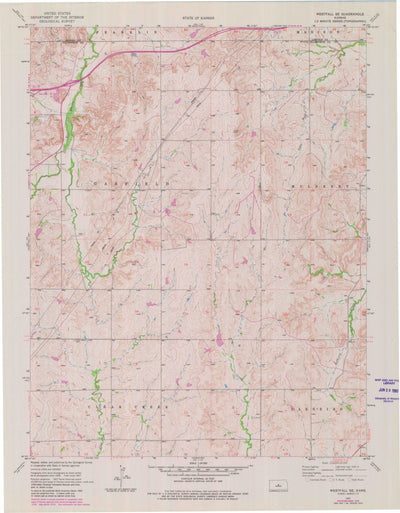United States Geological Survey Westfall SE, KS (1957, 24000-Scale) digital map