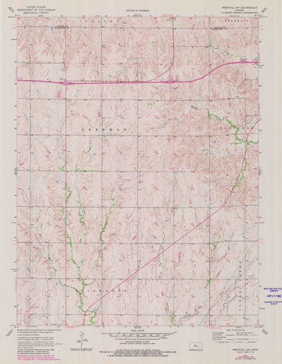 United States Geological Survey Westfall SW, KS (1957, 24000-Scale) digital map