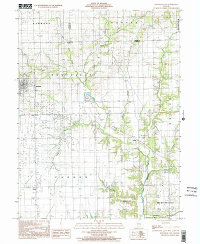 United States Geological Survey Westfield East, IL (1998, 24000-Scale) digital map