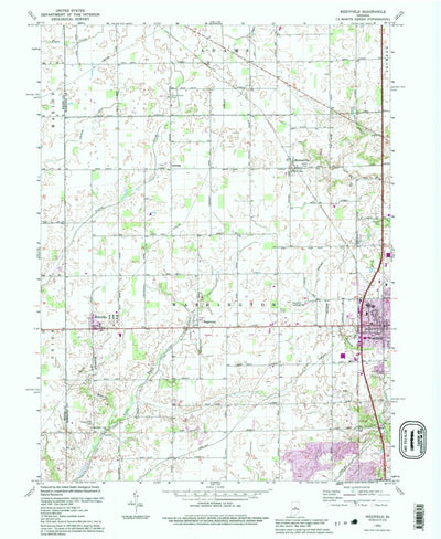 United States Geological Survey Westfield, IN (1992, 24000-Scale) digital map