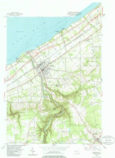 United States Geological Survey Westfield, NY (1954, 24000-Scale) digital map