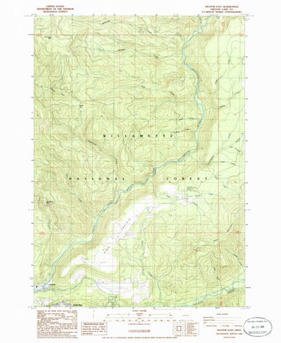 United States Geological Survey Westfir East, OR (1986, 24000-Scale) digital map