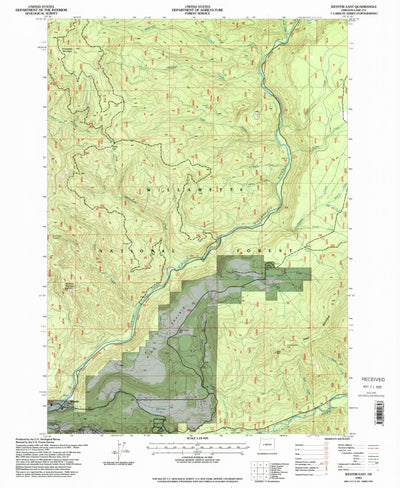 United States Geological Survey Westfir East, OR (1997, 24000-Scale) digital map