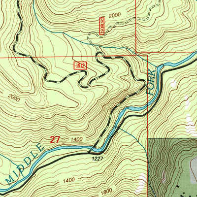United States Geological Survey Westfir East, OR (1997, 24000-Scale) digital map