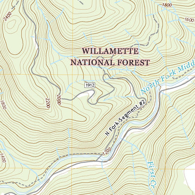 United States Geological Survey Westfir East, OR (2020, 24000-Scale) digital map