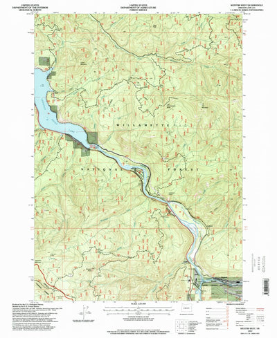 United States Geological Survey Westfir West, OR (1997, 24000-Scale) digital map