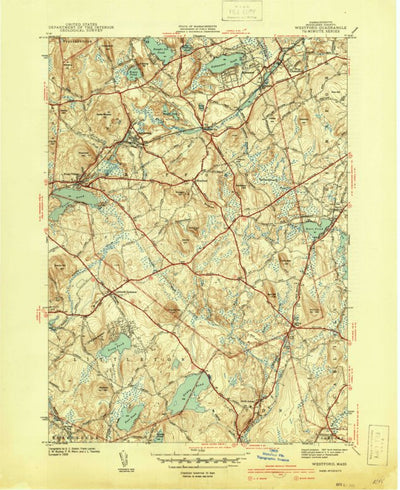 United States Geological Survey Westford, MA (1941, 31680-Scale) digital map