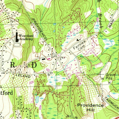 United States Geological Survey Westford, MA (1966, 25000-Scale) digital map