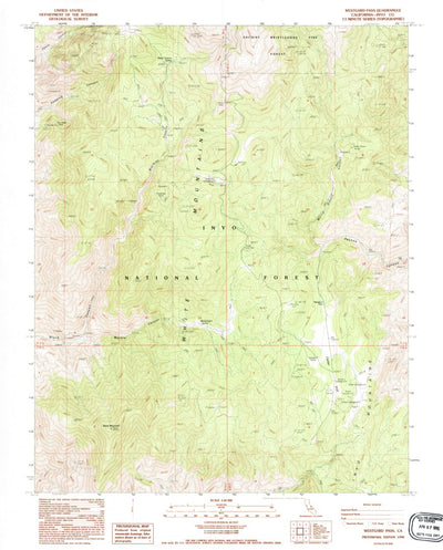 United States Geological Survey Westgard Pass, CA (1990, 24000-Scale) digital map