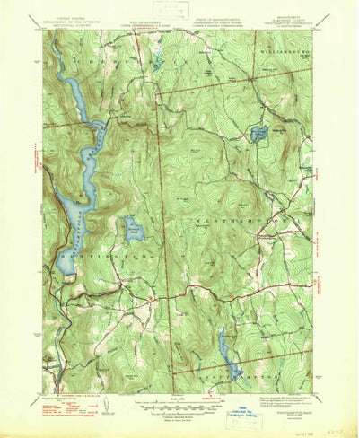 United States Geological Survey Westhampton, MA (1947, 31680-Scale) digital map