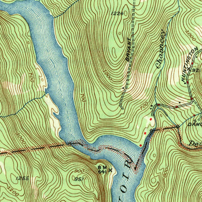 United States Geological Survey Westhampton, MA (1947, 31680-Scale) digital map