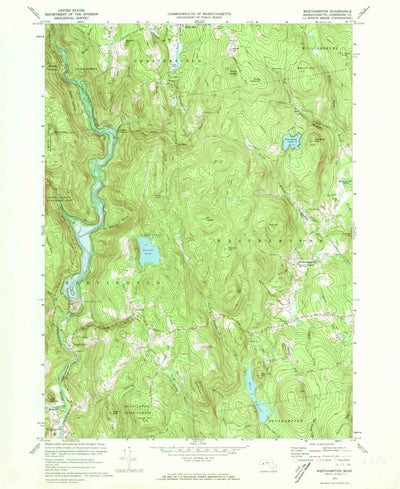 United States Geological Survey Westhampton, MA (1972, 24000-Scale) digital map