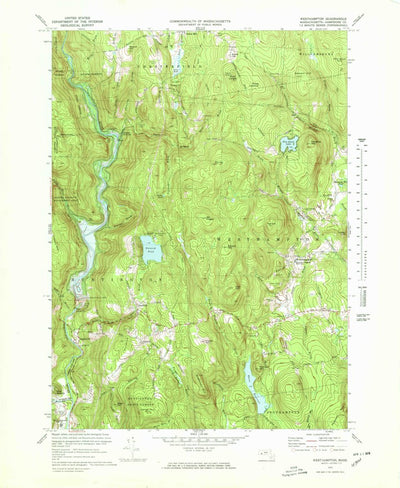 United States Geological Survey Westhampton, MA (1972, 25000-Scale) digital map