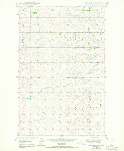 United States Geological Survey Westhope SW, ND (1949, 24000-Scale) digital map