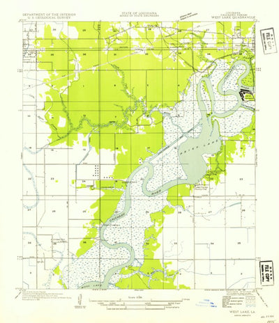United States Geological Survey Westlake, LA (1954, 31680-Scale) digital map