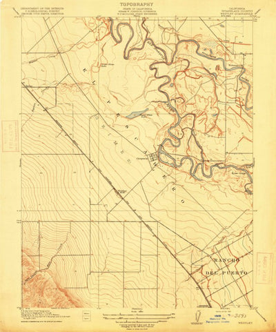 United States Geological Survey Westley, CA (1915, 31680-Scale) digital map